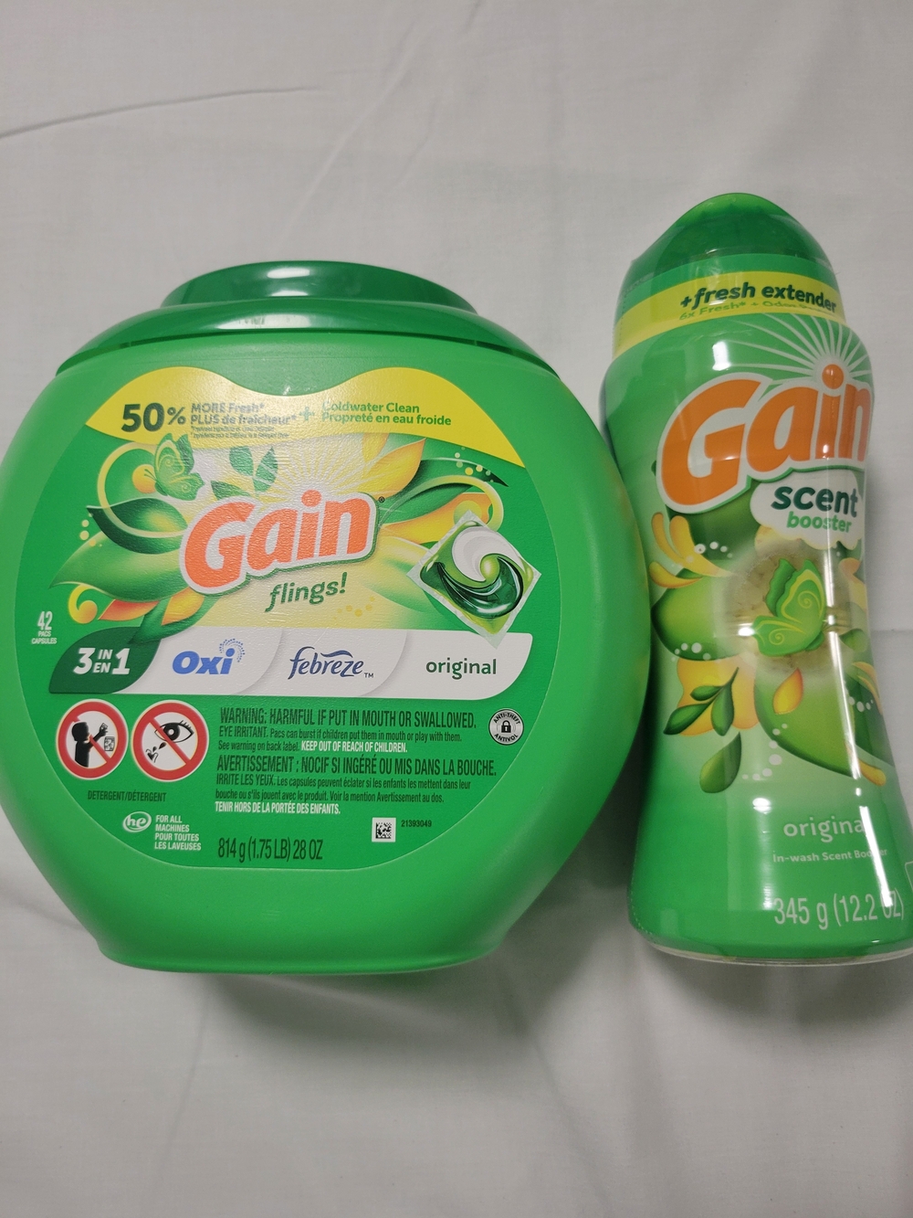 Original Scent Laundry Detergent Pacs & Scent Booster - Green